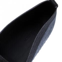 Pre Owned Louis Vuitton Blue Shore Denim Postcard Espadrilles Size 39