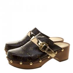 Pre Owned Louis Vuitton Monogram Canvas Canopy Clogs Size 38