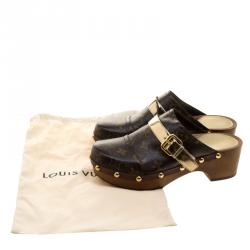 Pre Owned Louis Vuitton Monogram Canvas Canopy Clogs Size 38