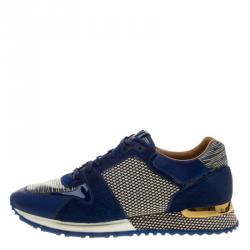 Pre Owned حذاء رياضي لوي فيتون ران اواي جلد وشعر عجل/ قماش لونين مقاس 39