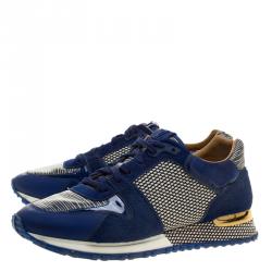 Pre Owned حذاء رياضي لوي فيتون ران اواي جلد وشعر عجل/ قماش لونين مقاس 39