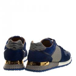 Pre Owned حذاء رياضي لوي فيتون ران اواي جلد وشعر عجل/ قماش لونين مقاس 39