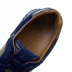 Pre Owned حذاء رياضي لوي فيتون ران اواي جلد وشعر عجل/ قماش لونين مقاس 39