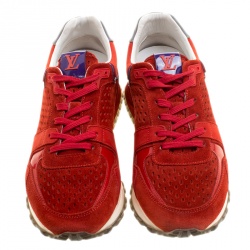 Pre Owned صندل لوي فيتون أربطة ران اواي شبك وسويدي أزرق مقاس 38