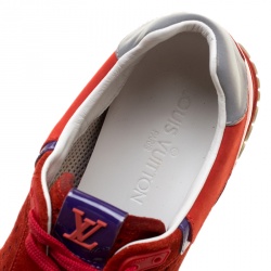 Pre Owned صندل لوي فيتون أربطة ران اواي شبك وسويدي أزرق مقاس 38