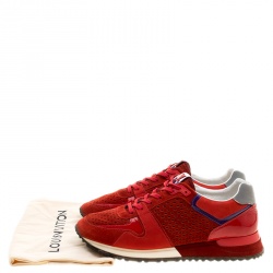 Pre Owned صندل لوي فيتون أربطة ران اواي شبك وسويدي أزرق مقاس 38