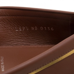 Pre Owned Louis Vuitton Brown Leather Oxford Loafers Size 39.5