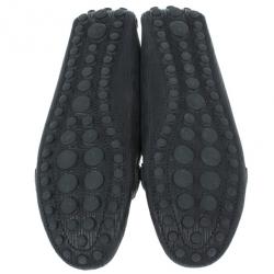 Pre Owned Louis Vuitton Black Leather Oxford Loafers Size 39