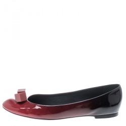 مملوكة مسبقًا حذاء فلات باليه لوي فيتون زخرفة مكعبات  جلد حمراء مقاس 37.5