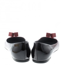 مملوكة مسبقًا حذاء فلات باليه لوي فيتون زخر فة مكعبات  جلد حمراء مقاس 37.5