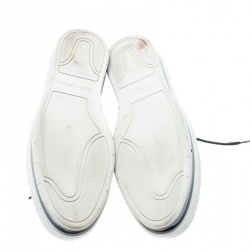 مملوكة مسبقًا حذاء رياضي لوي فيتون جلد أزرق لامع برباط مقاس 40