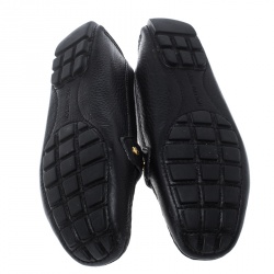 مملوكة مسبقًا Louis Vuitton Black Leather Oxford Loafers Size 37.5
