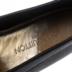 مملوكة مسبقًا Louis Vuitton Black Leather Oxford Loafers Size 37.5