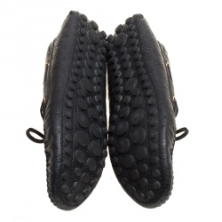 Pre Owned حذاء لوفرز لوي فيتون فلات غلوريا جلد إمبراينت مونوغرامي أسود مقاس 38