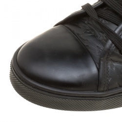 مملوكة مسبقًا Louis Vuitton Black Monogram Empreinte Leather Punchy High Top Sneakers Size 36