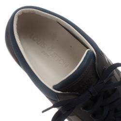 Pre Owned Louis Vuitton Two Tone Leather and Suede Sneakers Size 41