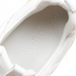 Louis Vuitton White Mesh and Leather Run Away Lace Up Sneakers Size 38