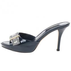 Pre Owned Louis Vuitton Monogram Buci Mules Size 35.5