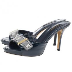 Pre Owned Louis Vuitton Monogram Buci Mules Size 35.5