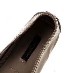 مملوكة مسبقًا Louis Vuitton Beige Patent Leather Oxford Ballet Flats Size 38
