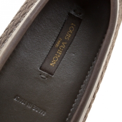 مملوكة مسبقًا Louis Vuitton Grey Nubuck Leather Hockenheim Loafers Size 39