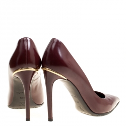 Pre Owned  حذاء كعب عالي لوي فيتون أي لاين جلد بيج مقدمة مدببة مقاس 37