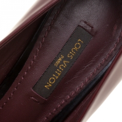 Pre Owned  حذاء كعب عالي لوي فيتون أي لاين جلد بيج مقدمة مدببة مقاس 37