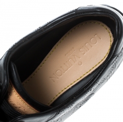 مملوكة مسبقًا Louis Vuitton Black Perforated Leather Low Top Sneakers Size 39.5