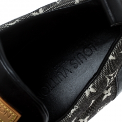 Louis Vuitton Black Monogram Canvas And Leather Sneakers Size 39.5