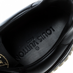 Louis Vuitton Black Leather and Suede Runaway Sneakers Size 39