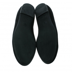 مملوكة مسبقًا Louis Vuitton Black Suede Uniformes Revival Round Toe Ballet Flats Size 39