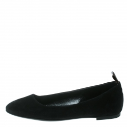 مملوكة مسبقًا Louis Vuitton Black Suede Uniformes Revival Round Toe Ballet Flats Size 39