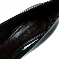 Pre Owned Louis Vuitton Brown Patent Leather Pointed Toe Pumps Size 39.5