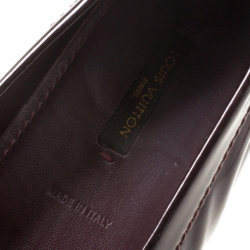 Pre Owned حذاء لوفرز أوكسفورد لوي فيتون جلد لامع أحمر داكن مقاس 38.5