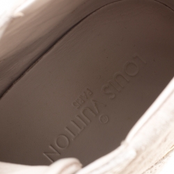 Louis Vuitton Beige Monogram Suede and Leather Cliff Top Sneaker Boots Size 38