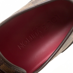 Pre Owned حذاء رياضي لوي فيتون بانشي جلد ودامييه إيبين بعنق منخفض مقاس 40