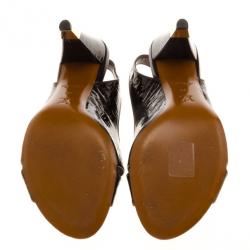 Pre Owned Louis Vuitton Amarante Monogram Vernis No Doubt! Slingback Sandals Size 39