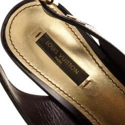 Pre Owned Louis Vuitton Amarante Monogram Vernis No Doubt! Slingback Sandals Size 39