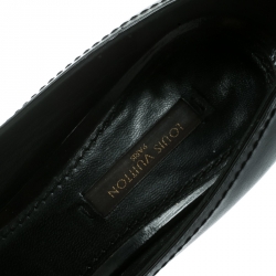 Pre Owned Louis Vuitton Black Leather Pointed Toe Cube Pumps Size 36