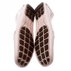 مملوكة مسبقًا Louis Vuitton Pink Leather Monte Carlo Slip On Loafers Size 39