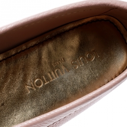 مملوكة مسبقًا Louis Vuitton Pink Leather Monte Carlo Slip On Loafers Size 39
