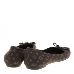 Louis Vuitton Brown Monogram Canvas Debbie Ballerina Flats Size 36.5