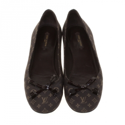 Louis Vuitton Brown Monogram Canvas Debbie Ballerina Flats Size 36.5