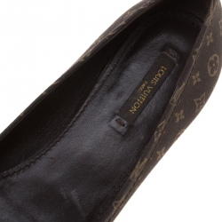 Louis Vuitton Brown Monogram Canvas Debbie Ballerina Flats Size 36.5