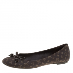 Louis Vuitton Brown Monogram Canvas Debbie Ballerina Flats Size 36.5