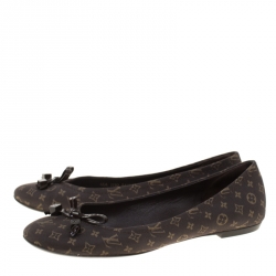 Louis Vuitton Brown Monogram Canvas Debbie Ballerina Flats Size 36.5