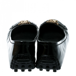 Pre Owned Louis Vuitton Black Patent Leather Oxford Ballet Flats Size 35