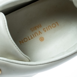 مملوكة مسبقًا حذاء رياضي لوي فيتون أربطة فرونتترو جلد أبيض مقاس 35