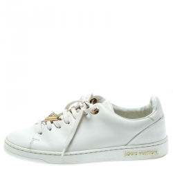 Frontrow leather trainers Louis Vuitton White size 35 IT in Leather -  22372905