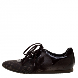 Louis Vuitton Brown Monogram Idylle And Leather Salsa Sneakers Size 39.5